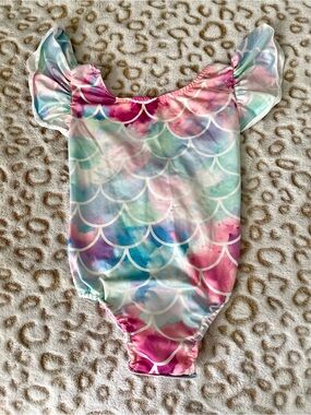 Girls Custom Mermaid Scale One-Piece Swimsuit